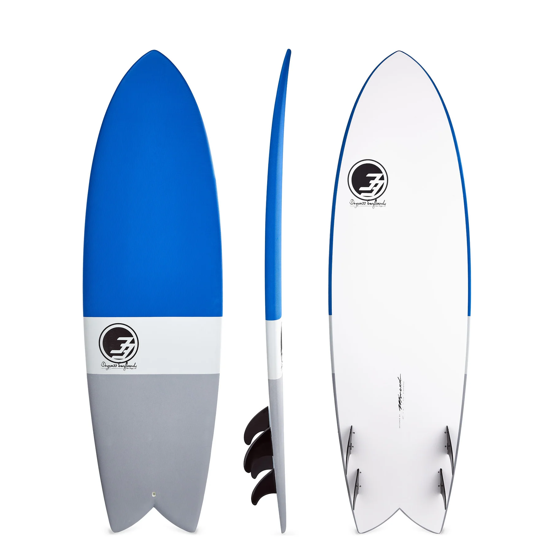 6′ Retro Fish Surfboard Blue Dip (Hybrid Epoxy Softtop)
